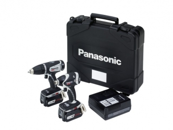 Panasonic EYC207LR2F31 14.4v Combi Drill & Impact Driver Kit 2x3.3Ah Batteries