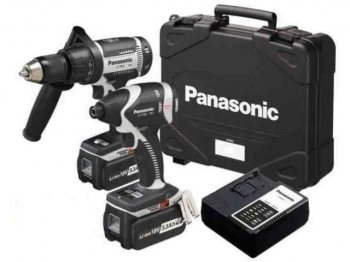 Panasonic EYC208LR2G31 18v Combi Drill + Impact Driver Kit 2x3.3Ah Batteries