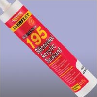 Everbuild 195 Siliconised Acrylic Sealant - White - C3 - Box Of 25