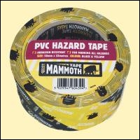 Everbuild Pvc Hazard Tape - Black/yellow - 50mm X 33mtr - Box Of 24