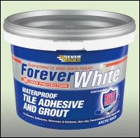 Everbuild Forever White Tile Adhesive & Grout - Arctic White - 2.5l - Box Of 4
