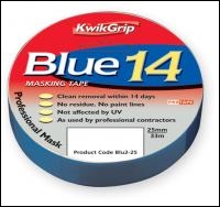 Everbuild Blue 14 Masking Tape - Blue - 25mm X 33mtr - Box Of 48