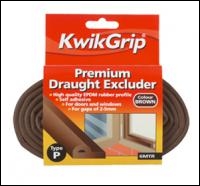 Everbuild Premium Draught Excluder P Type - Brown - 6mtr - Box Of 12