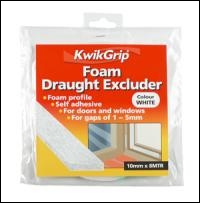 Everbuild Foam Draught Excluder - White - 8mtr - Box Of 50
