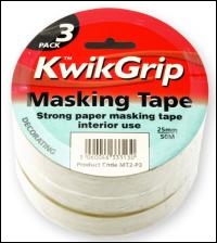 Everbuild Multi-pack Gp Masking Tape 50mtr - Off White - 25mm X 50mtr - Box Of 12