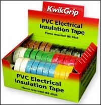 Everbuild Electrical Insulation Tape - Black - 19mm X 20mtr - Box Of 250