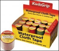 Everbuild Mini Waterproof Cloth Tape In Displays - Black - 50mm X 4.5mtr - Box Of 30