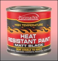 Everbuild Heat Resistant Paint Tin - Matt Black - 125ml - Box Of 12