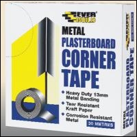 Everbuild Metal Plasterboard Corner Tape - - - 50mm X 30m - Box Of 10