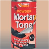 Everbuild 208 Powder Mortar Tone - Black - 1kg - Box Of 6