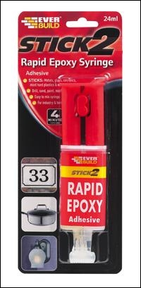 Everbuild Rapid Epoxy Syringe - Clear - 24ml - Box Of 12