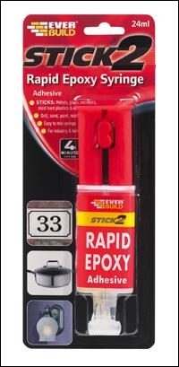 Everbuild Rapid Epoxy Syringe - Clear - 24ml - Box Of 12