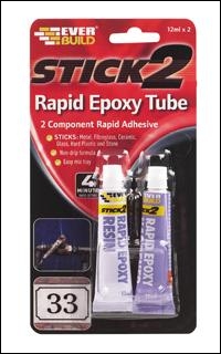 Everbuild Rapid Epoxy Tube - - - 12ml X 2 - Box Of 16