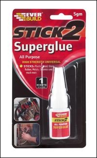 Everbuild All Purpose Superglue Bottle - Clear - 5gm - Box Of 6
