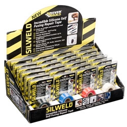 Everbuild Silweld 3mtr Silicone Self Fusing Tape Mixed Colours  Box Qty 24