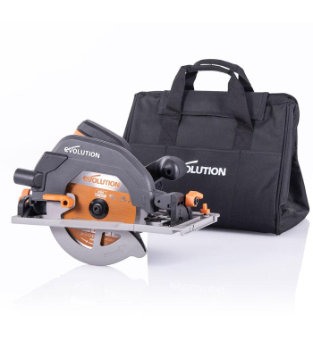 Evolution R185CCSX 185mm Circular Saw with 1020mm 3-piece Mini Track and TCT Multi-Material Cutting Blade