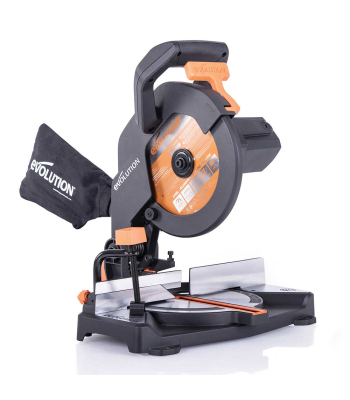 Evolution R210CMS+ 210mm 1200w Compound Mitre Saw With TCT Multi-Material Cutting Blade