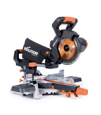 Evolution Cordless R185SMS-Li 185mm Sliding Mitre Saw 18v Li-Ion EXT Inc Multi-Material Blade
