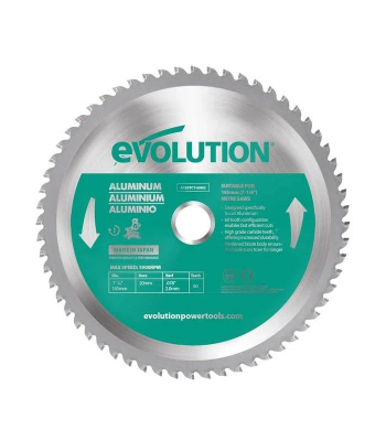 Evolution 185mm Aluminium Cutting 60T TCT Circular Saw Blade to suit EVOSAW180HD + S185CCSL