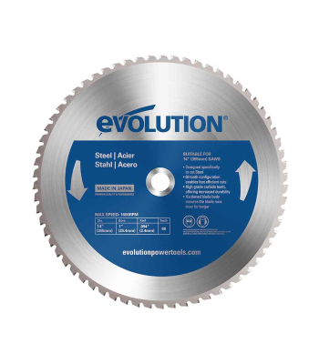 Evolution 355mm Mild Steel Cutting 66T Chop Saw Blade (Promo) to suit S355CPS & R355CPS