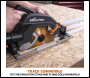 Evolution R185CCSX 185mm Circular Saw with 1020mm 3-piece Mini Track and TCT Multi-Material Cutting Blade