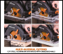 Evolution R185CCSX 185mm Circular Saw with 1020mm 3-piece Mini Track and TCT Multi-Material Cutting Blade