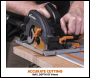 Evolution R185CCSX 185mm Circular Saw with 1020mm 3-piece Mini Track and TCT Multi-Material Cutting Blade