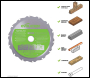 Evolution 185mm Multi-Material Cutting 16T Circular Saw Blade to suit R185SMS & R185SMS+