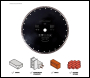Evolution 355mm Diamond Chop Saw Blade to suit S35 S355CPS, R355CPS & EVOSAW355