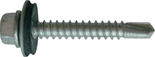60mm Tek Screw Hex Head With Bonded EPDM Washer TSBW5.5-26-3 (5.5mm x 26mm) Box of 100