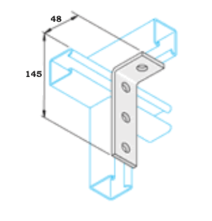 Unistrut P1278 3+1 Hole (SW) Pre-Galvanised 90� Angle Bracket (per 100)