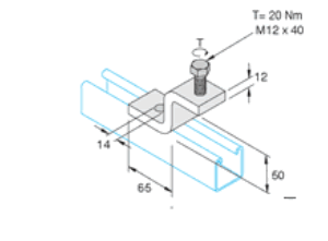 Unistrut P1983 Pre-galvanised Beam Clamp 'Z' Type (Excl) (per 100)