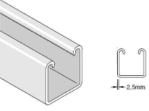 Unistrut 41/21 Plain Pre-galvanised Channel (3.0M Length)