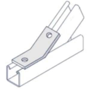 Unistrut Pre-galvanised 4 Hole 'U' Shape Fitting (per 50)