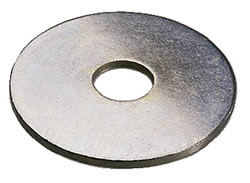 M8 x 25 Large Flat BZP Steel Penny Washers - per 100