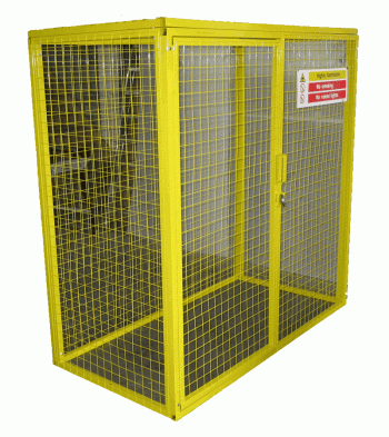SED Gas Bottle Storage Cage - 1.8m x 1.8m x 0.9m Gas Cage - c/w Highly Flammable Sign