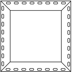 Gyproc Profilex Beaded Frame Budget Lock FR1 Standard Panel - 300mm x 300mm - Code 5200115054