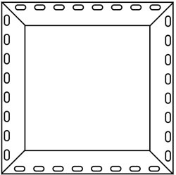 Gyproc Profilex Flush Metal Faced Beaded Frame Budget Lock FR1 Ceiling Panel - 300 x 300mm - Code 5200115138