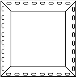 Gyproc Profilex Beaded Frame Three Point Budget Lock FR2 Performance Panel - 550 x 550mm