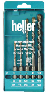 Heller 5 Piece Bionic SDS-Plus Hammer Bit Set