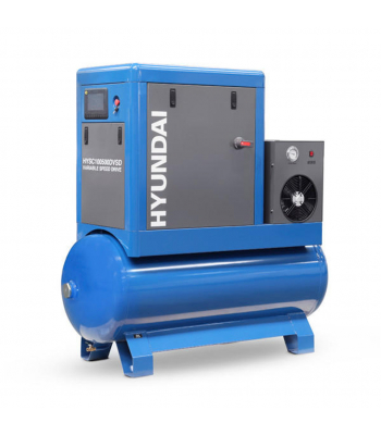 Hyundai HYSC100500DVSD 10hp 500L Permanent Magnet Screw Air Compressor with Dryer and Variable Speed Drive
