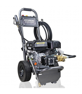 Hyundai HYW3100P2 3100psi 210cc 7Hp 214 Bar Petrol Pressure Washer - inc Puncture Proof Tyres, 4 Quick Release Nozzles, Trigger Gun, Lance, 7.5m Hose, AR Triplex Pump, Brass Head + Ceramic Pistons