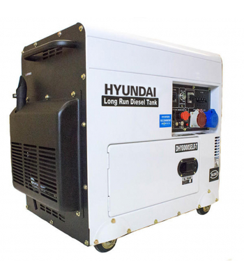 Hyundai DHY8000SELR-T 6kW 7.5KVA Single/Three Phase Diesel Silenced Generator 230v/400v (Long Run 3000rpm Air Cooled) including a FREE service kit