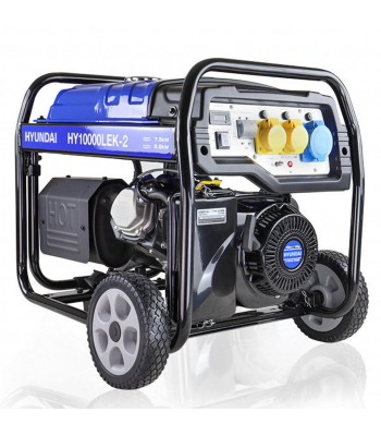 Hyundai HY10000LEK-2 8kW / 10.6kVA* Recoil & Electric Start Site Petrol Generator