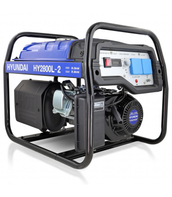 Hyundai HY2800L-2 2.2kW / 2.75Kva Recoil Start Site Petrol Generator 230v