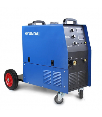 Hyundai HYMIG-200I 200 Amp MIG Welder, 230V Single Phase, Pro Series c/w Wheels + Cylinder Carrier