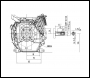 Hyundai 212cc 6.5hp ¾” / 19.05mm Electric-Start Horizontal Straight Shaft Petrol Engine, 4-Stroke, OHV | IC210PE-19
