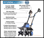 Hyundai HYT1500E 1500W 450mm Electric Garden Tiller, Cultivator, Rotovator and Rototiller - HYT1500E