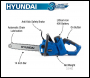 Hyundai HYC40LI 40V Lithium-Ion Battery Powered Cordless Chainsaw - HYC40LI