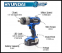 Hyundai HY2178 20V MAX 350Nm Li-Ion Cordless Impact Wrench
